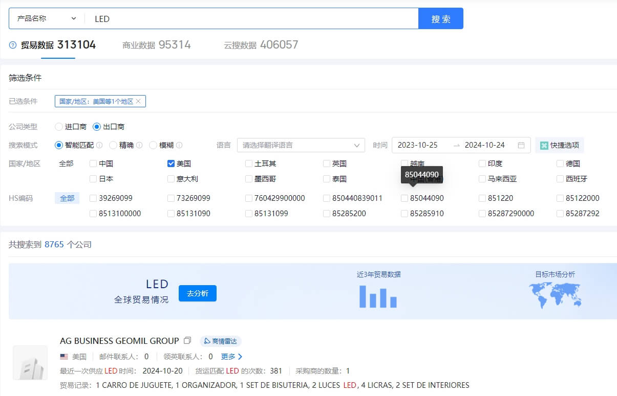 出口美国产品