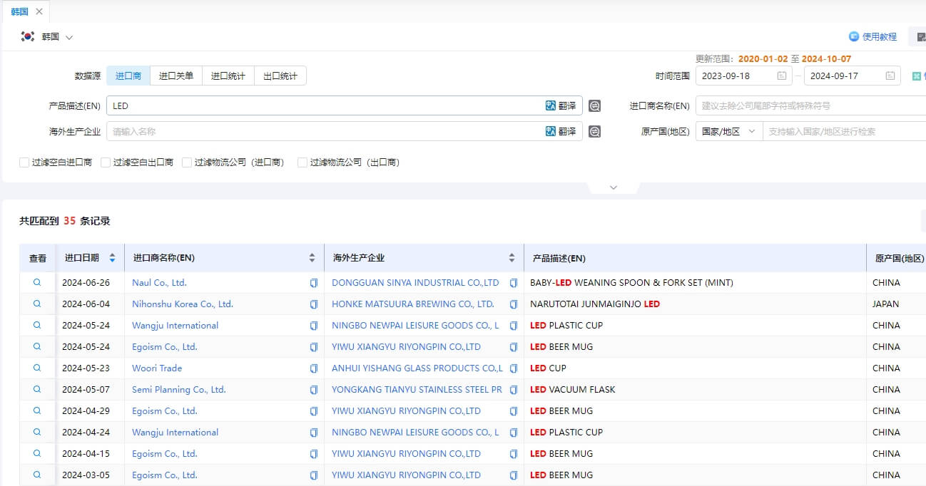 韩国海关数据 韩国海关数据