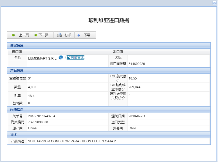 玻利维亚海关数据,玻利维亚进口数据,玻利维亚进出口数据